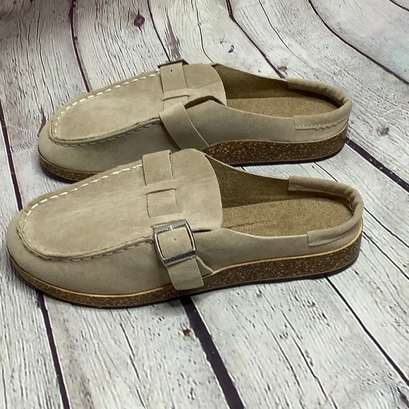 Khaki buckle mules - Picture 7 of 11